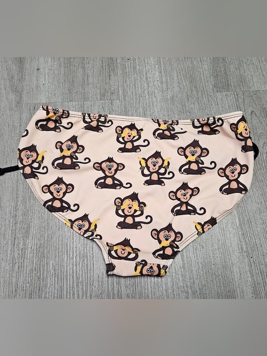 Other - Womens Playful Monkey Print Bikini Bottoms Monkey Bikini Banana Bikini Medium